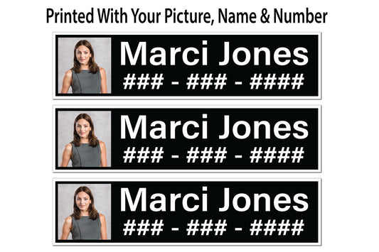 Custom Printed Sign Riders - Pic, Name, Number