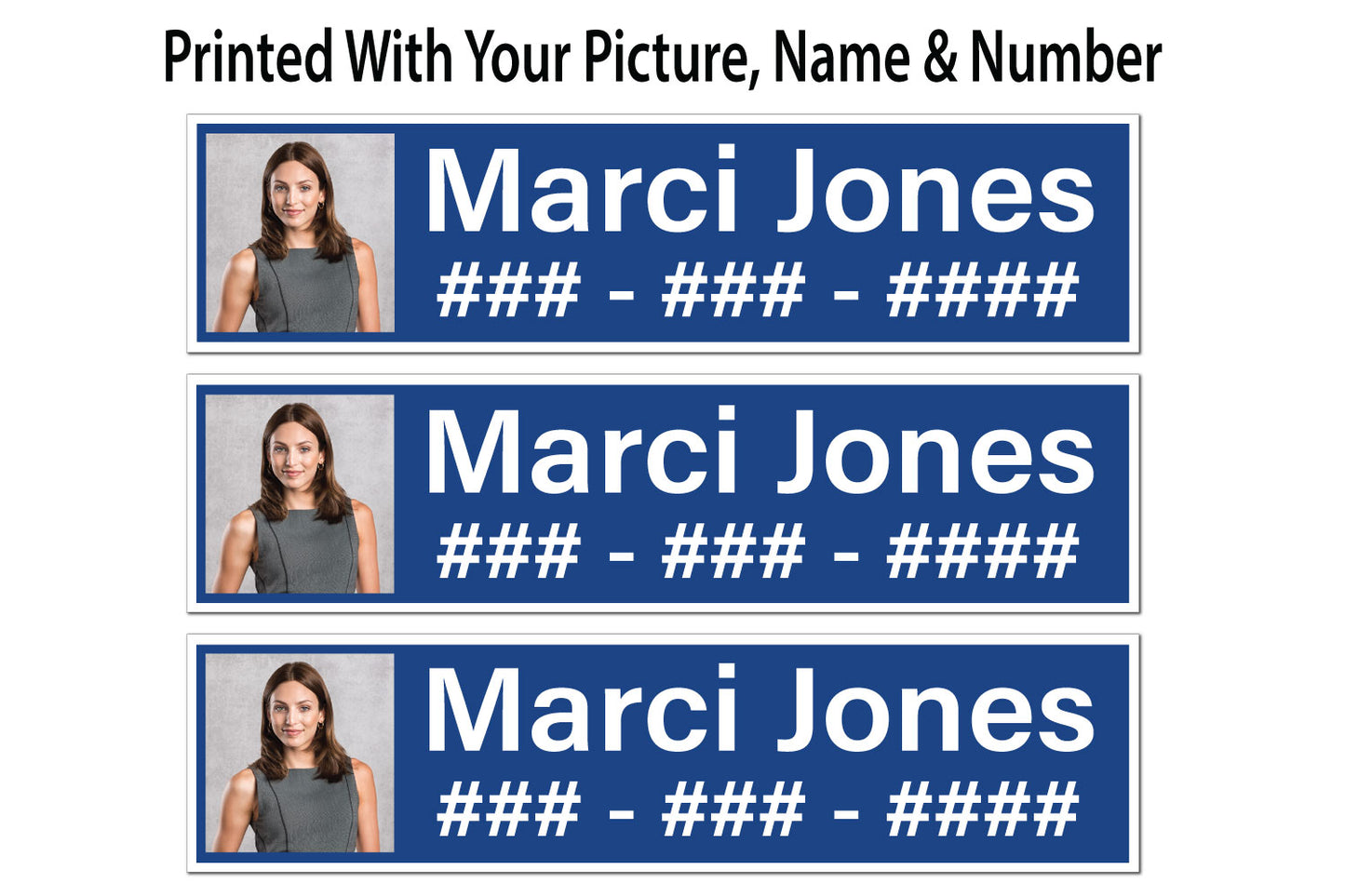 Custom Printed Sign Riders - Pic, Name, Number