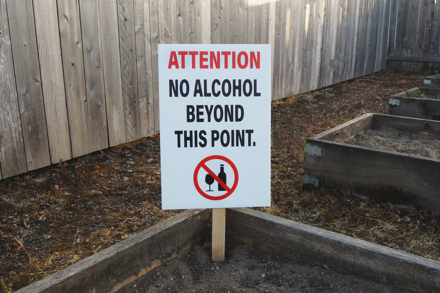 No Alcohol Beyond This Point Policy Signs