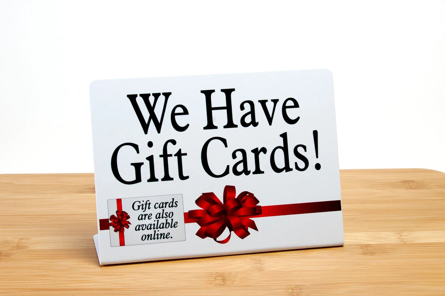 We Have Gift Cards Counter Signs