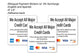 Bilingual 3% Surcharge Fee Payment Stickers, Adhesive Back