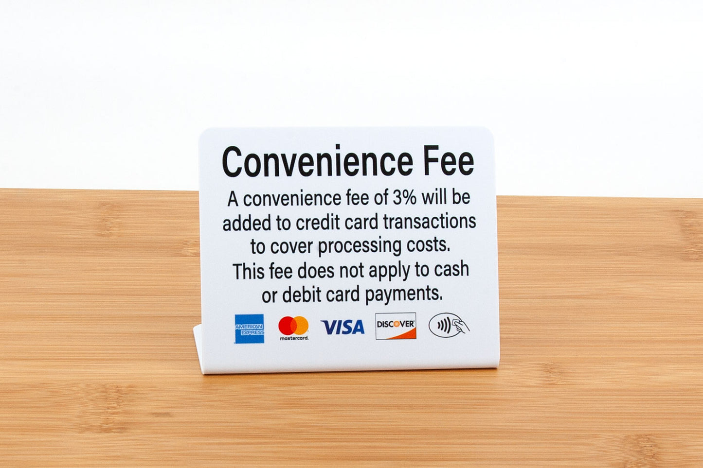 3pk Convenience Fee Payment Signs