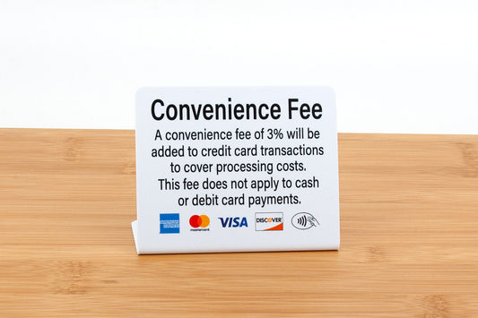 3pk Convenience Fee Payment Signs