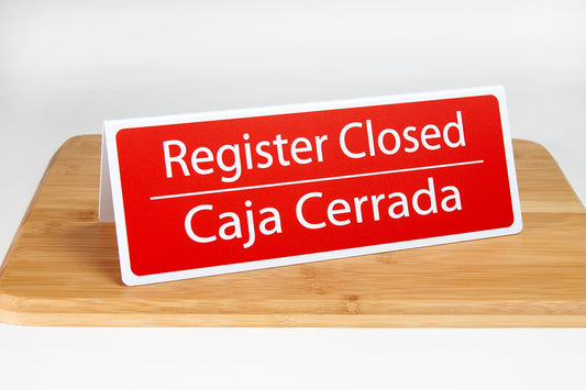 Large Bilingual Register Closed Tents