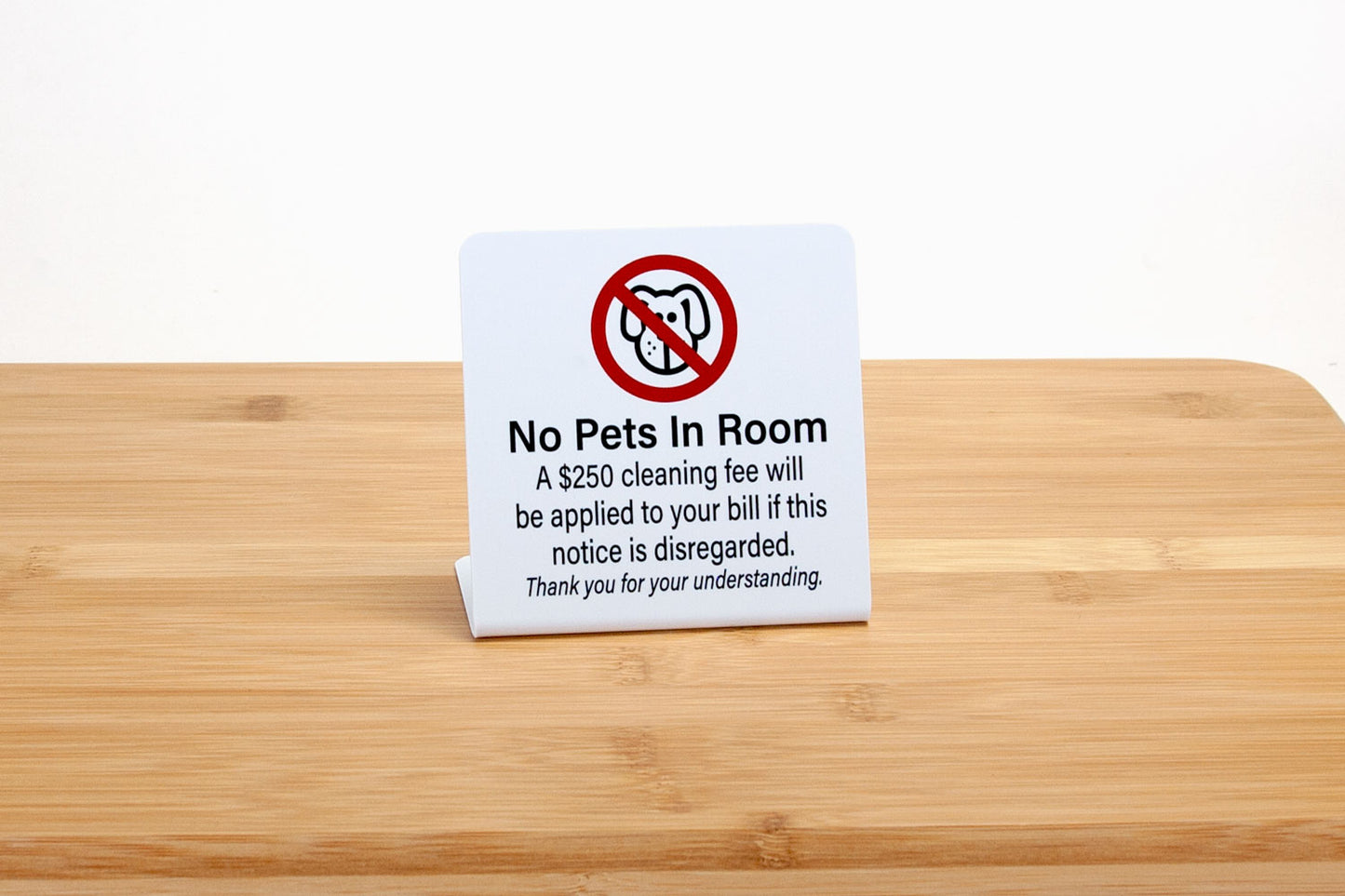 No Pets In Room Signs
