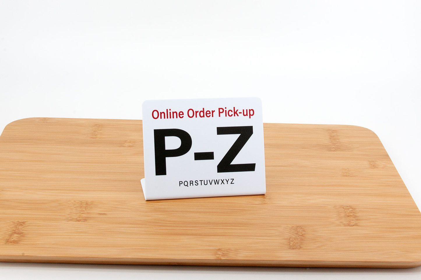 Online Order Pick Up Signs A-Z