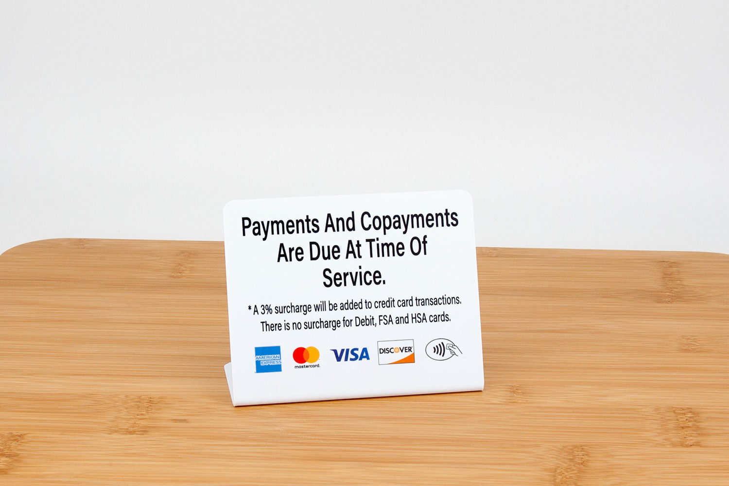 FSA, HSA Copayment Sign w/ Surcharge | Specialty Sign Store