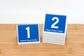 3" Tall Table Numbers - Blue