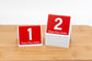 3" Tall Table Numbers - Red