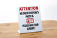Check photo ID signs are easy to display on counter and tables. These L style plastic signs reminds everyone that you check photo ID's and to please have their ID ready.