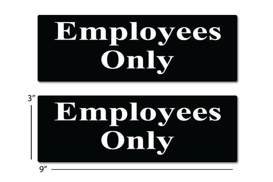 Engraved Employees Only Signs