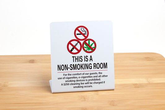 No Smoking Room Sign - Large