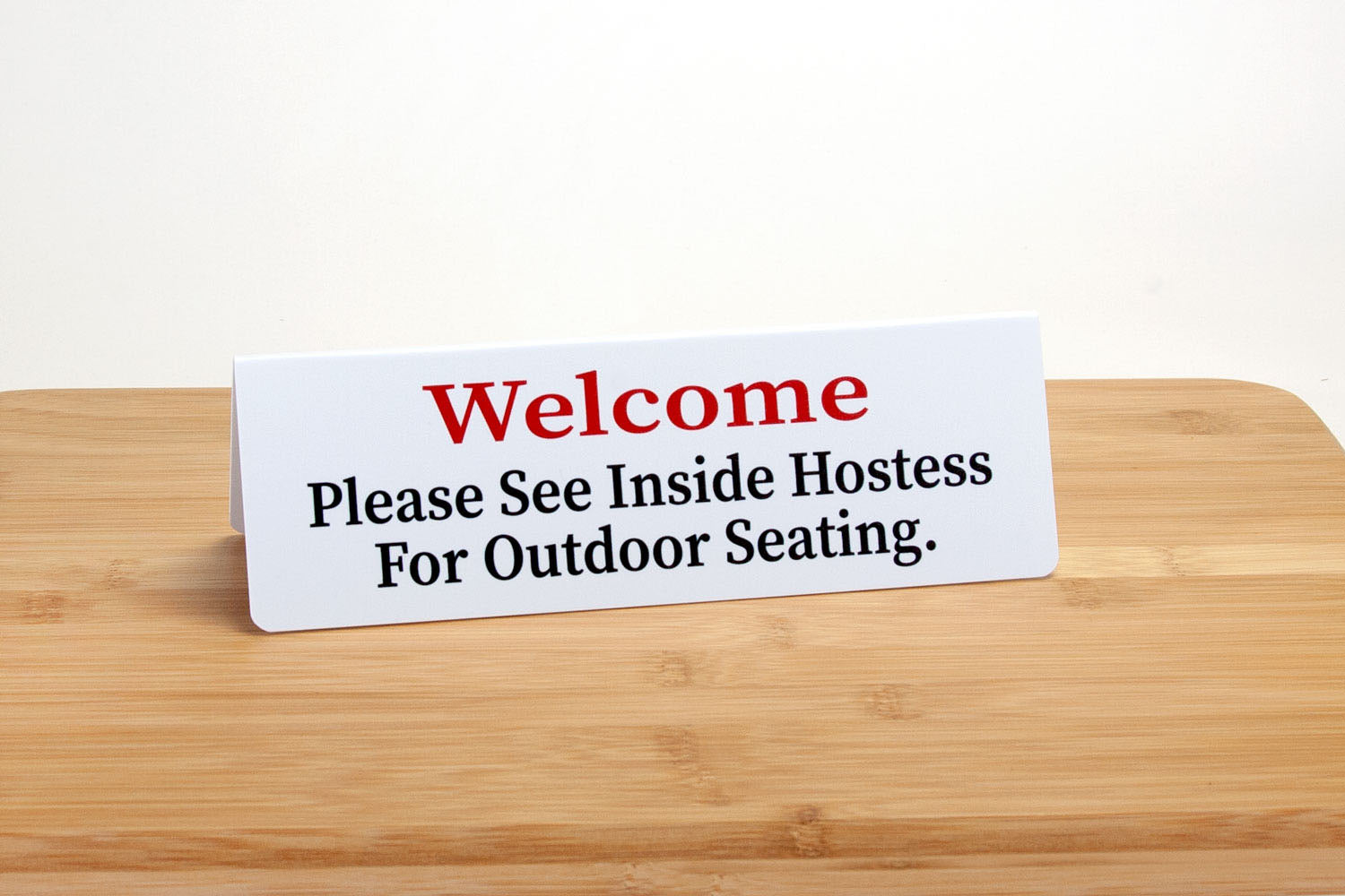 Reserved and Tabletop Signs