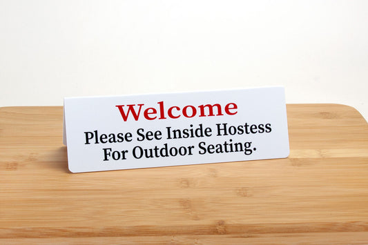 Outdoor Patio Seating - Please See Hostess Table Signs
