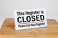 Register Close. Sign Register Closed Signs | Specialty Sign Store