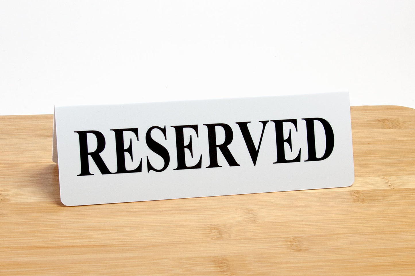 Reserved Signs White w/ Black