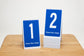6" Tall Table Numbers - Blue