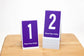 6" Tall Table Numbers - Purple