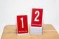 6" Tall Table numbers - Red